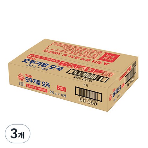 맛있는 오뚜기밥 오곡, 210g, 36개