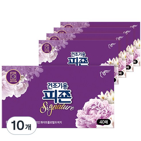 건조기용 피죤 미스틱레인, 10개, 40매