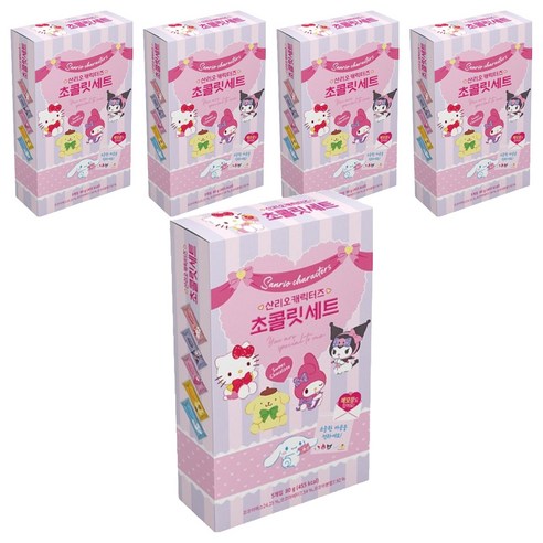 산리오 캐릭터즈 초콜릿 세트, 80g, 5개