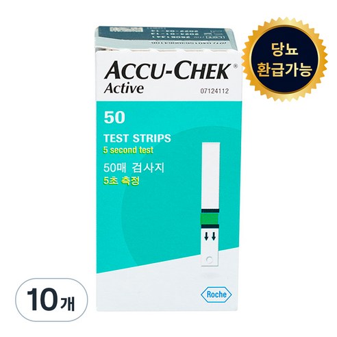 아큐첵 액티브 혈당측정 검사지, 50개입, 10개