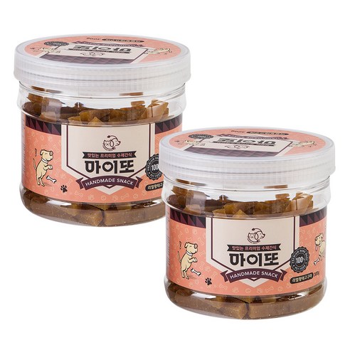 마이또 강아지 수제간식 대용량 300g, 리얼 황태 + 고구마 혼합맛, 2개