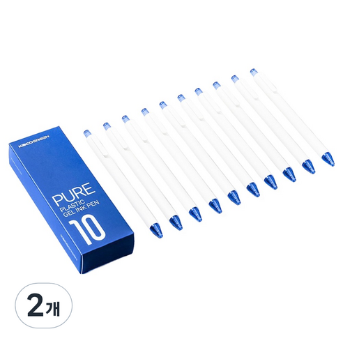 카코 소프트 터치 캔디 젤펜 10p, 블루, 2개