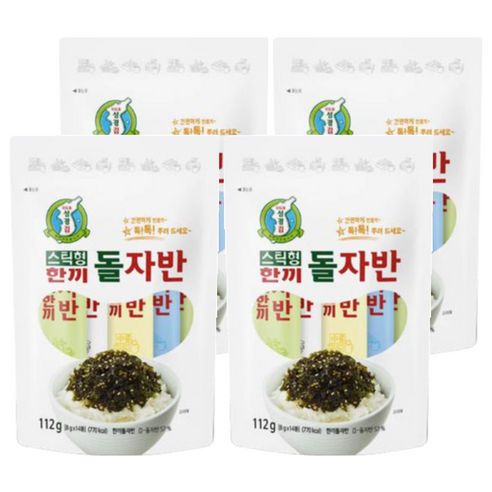 지도표성경 스틱형 한끼 돌자반 김 랜덤발송 14p, 112g, 4개
