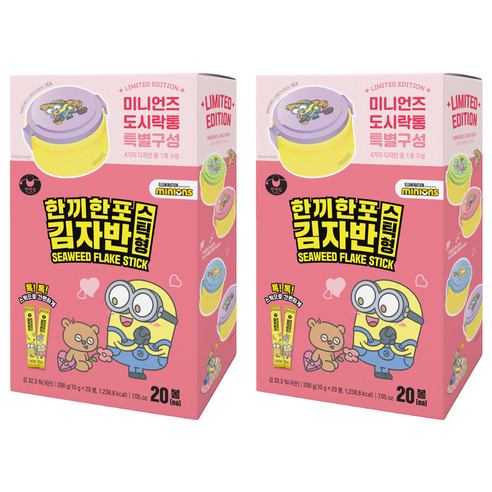 만전김 한끼한포 스틱형 김자반 20p, 200g, 2개