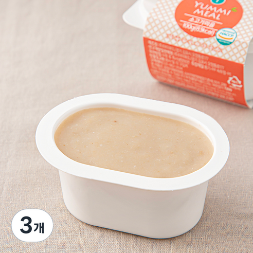 얌이밀 초기 만4~6개월 이유식, 소고기, 100g, 3개