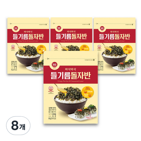 바다모아 들기름 돌자반, 55g, 8개