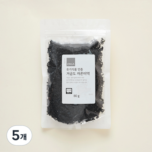 올가홀푸드 유기식품 인증 거금도 자른미역, 5개, 80g