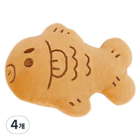 모찌타운 붕어빵 핫팩인형 10cm, 팥붕이, 4개