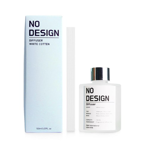 노디자인 디퓨저 150ml, 화이트코튼, 1개