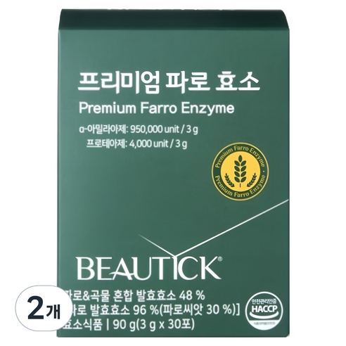 뷰틱 프리미엄 파로 효소, 90g, 30회분, 2개