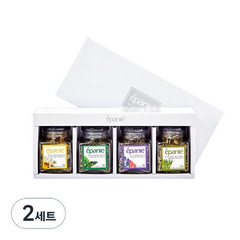 에빠니 유기농 미니4종 허브차 세트, 라벤더 + 캐모마일 + 페퍼민트 + 레몬그라스, 2세트