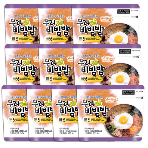 이지밥 우리비빔밥 버섯, 100g, 10개