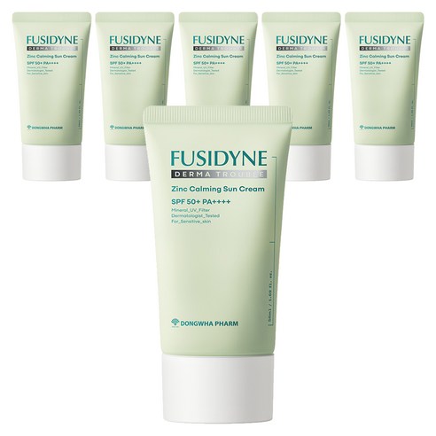 후시다인 더마 트러블 징크 카밍 선크림 SPF50+ PA++++, 6개, 50ml