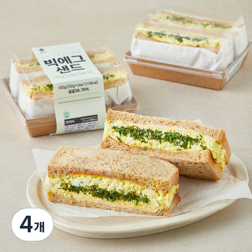 이엘후레쉬 빅에그샌드 2개입, 250g, 4개