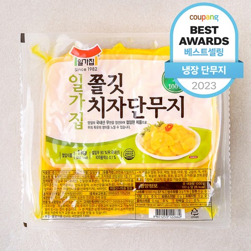 일가집 쫄깃치자단무지, 1kg, 1개