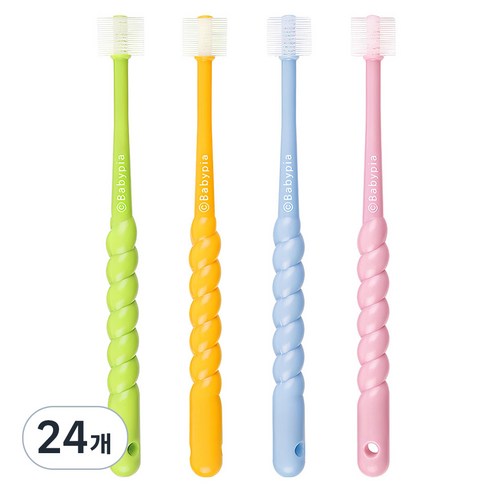 예꼬맘 360도 어린이용 칫솔 2단계, 랜덤 발송, 24개