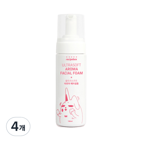 레시피박스 울트라소프트 아로마 페이셜 클렌징 폼, 4개, 150ml