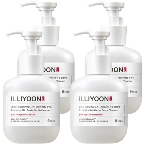 일리윤 프로바이오틱스 스킨 배리어 젠틀 클렌저 여성청결제 젤타입, 300ml, 4개