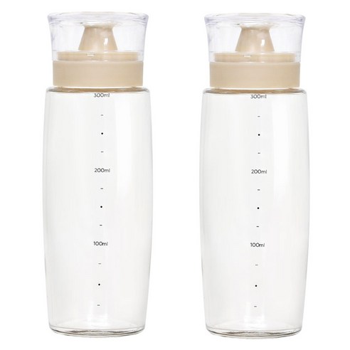 시노글라스 라운드 오일병 베이지, 300ml, 2개
