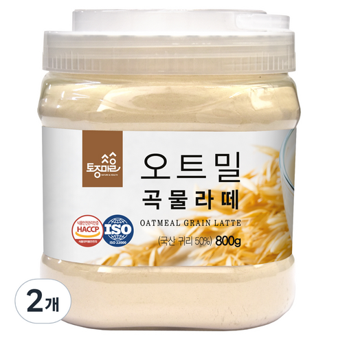 토종마을 오트밀 곡물라떼분말, 800g, 1개입, 2개