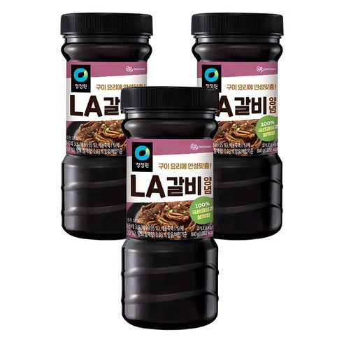 청정원 LA갈비양념, 840g, 3개