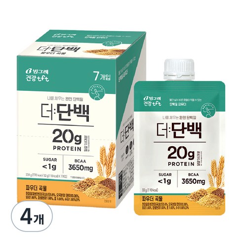 더단백 파우더 곡물 프로틴, 224g, 4개