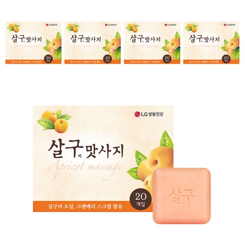 LG생활건강 살구씨맛사지 비누, 90g, 100개