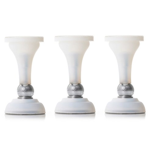 컬러 무타공 접착식 자석 방문 도어 스토퍼 화이트, 3개