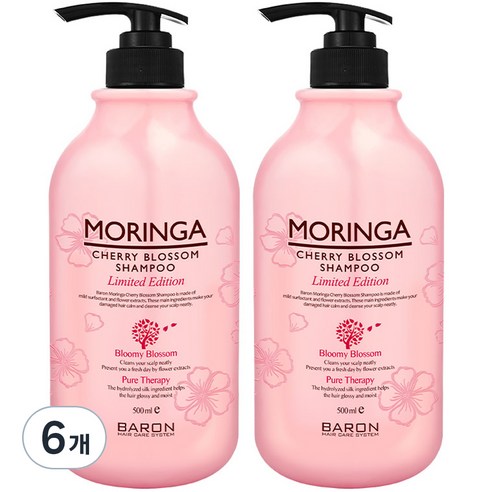 바론 모링가 체리블라썸 샴푸, 500g, 6개