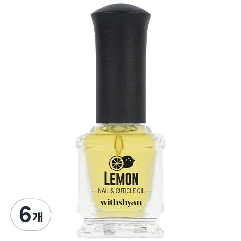 위드샨 레몬 트리트먼트 네일 앤 큐티클 오일, 15ml, 6개