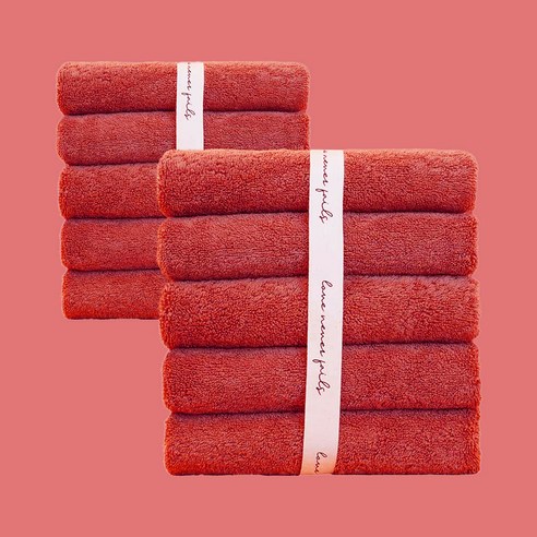 코튼하모니 프리미엄 호텔수건 200g 40수 코마사, 스칼렛 레드, 10개