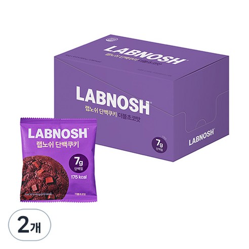 랩노쉬 단백쿠키 더블초코맛, 400g, 2개