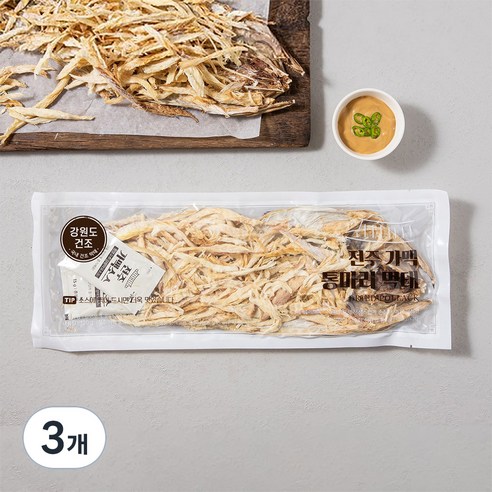 전주가맥 국내건조 통마리 먹태, 120g, 3개