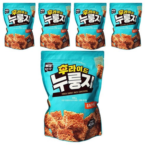 티각태각 후라이드 누룽지 츄러스맛, 200g, 5개