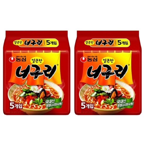 농심 얼큰한 너구리 120g, 10개