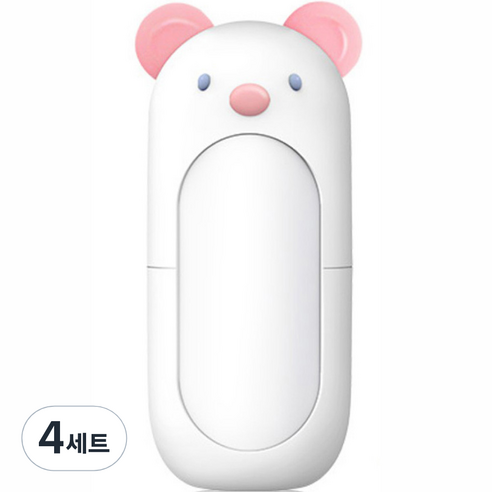 블루마켓 귀여운 캐릭터 케이스 베이비 손톱깍이 세트, 곰, 4세트
