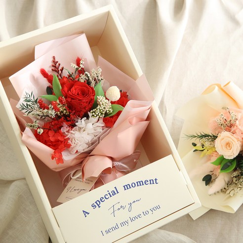 시들지 않는 아름다움, 뷰티풀데코센스 시들지 않는 생화 프리저브드 꽃다발