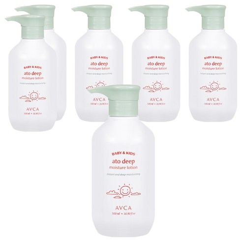 아브카 베이비 앤 키즈 아토 고보습 로션 무향, 500ml, 6개