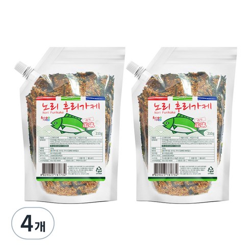 천혜식품 노리 후리가케, 210g, 4개