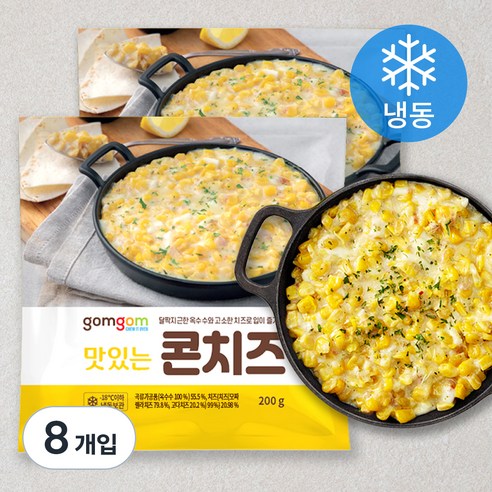 곰곰 맛있는 콘치즈 (냉동), 200g, 8개입
