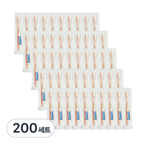 마켓에이 호텔용 휴대 칫솔 치약 덴탈키트 오렌지, 200세트