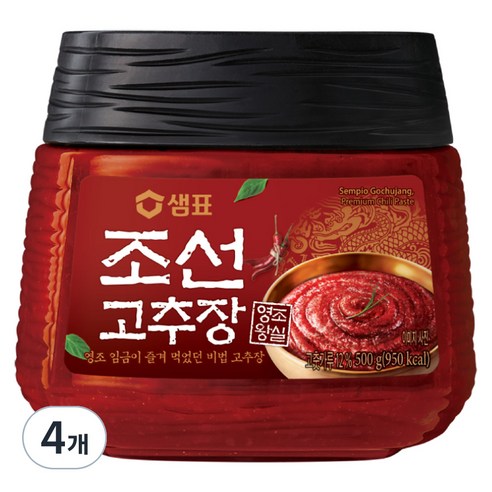 샘표 조선 고추장, 500g, 4개