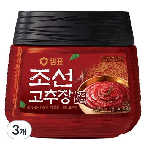 샘표 조선고추장, 1kg, 3개