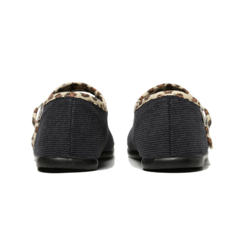 클래식과 트렌디의 완벽한 조화: 봉통 여아용 코듀로이 레오파드 메리제인 ******온