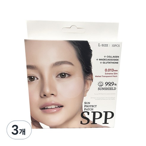 SPP 무광 투명썬패치 10p, 3개