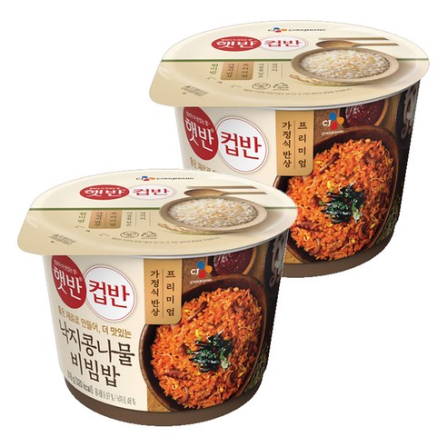 햇반 컵반 낙지콩나물비빔밥, 216g, 2개