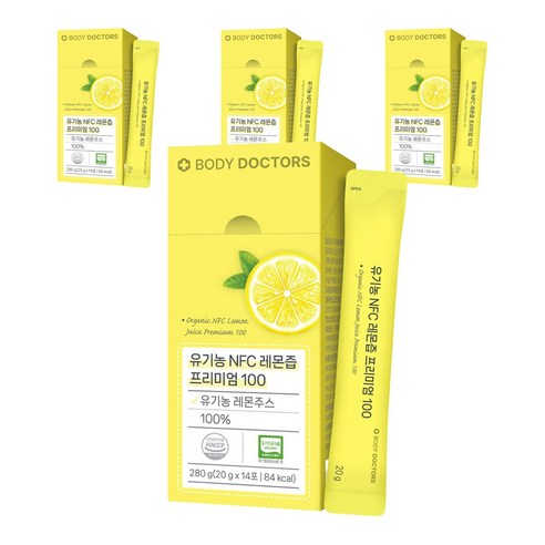 바디닥터스 유기농 NFC 레몬즙 프리미엄 100, 20g, 56개