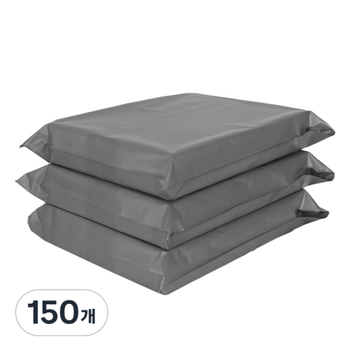 황제포장 HDPE 접착식 택배봉투 은먹색, 150개