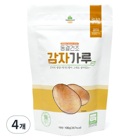 산마을 동결건조 감자가루, 100g, 4개