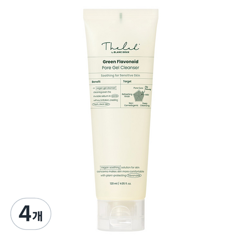 더랩바이블랑두 그린플라보노이드 포어 젤 클렌저, 120ml, 4개